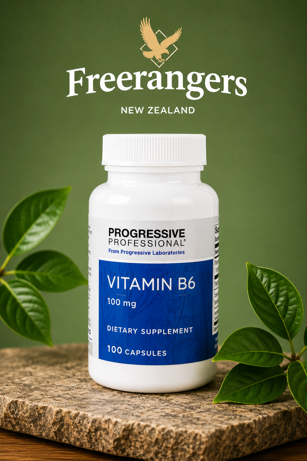 Progressive Professional Vitamin B6 Nervous System Support - 100 Capsules