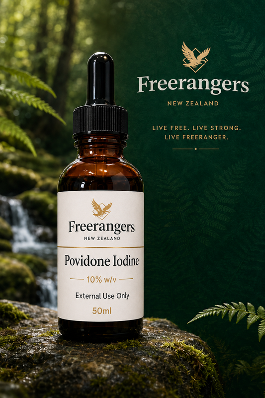 FreeRangers Povidone Iodine 10% External Antiseptic Drops - 50ml