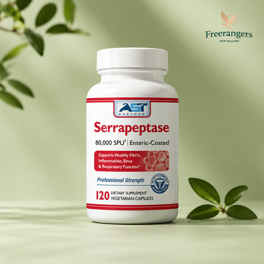 AST Enzymes Serrapeptase Systemic Enzyme & Circulation Support - 120 Capsules