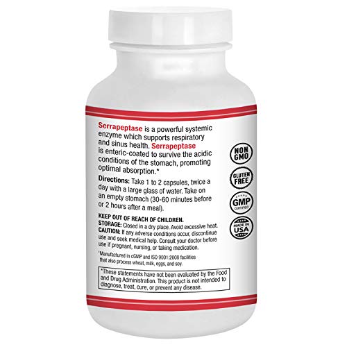 Serrapeptase Systemic Enzyme & Circulation Support - 120 Capsules