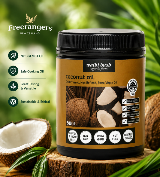 Waihi Bush Organic Extra Virgin Coconut Oil Cooking & Pantry Essential - 500g
