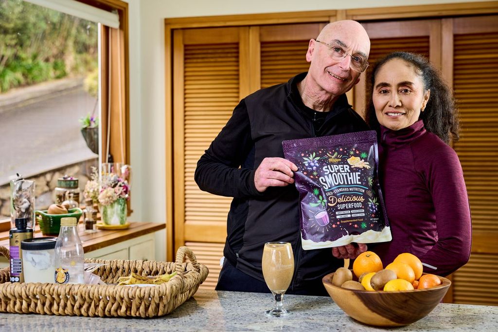 FreeRangers Super Smoothie in an everyday kitchen setting