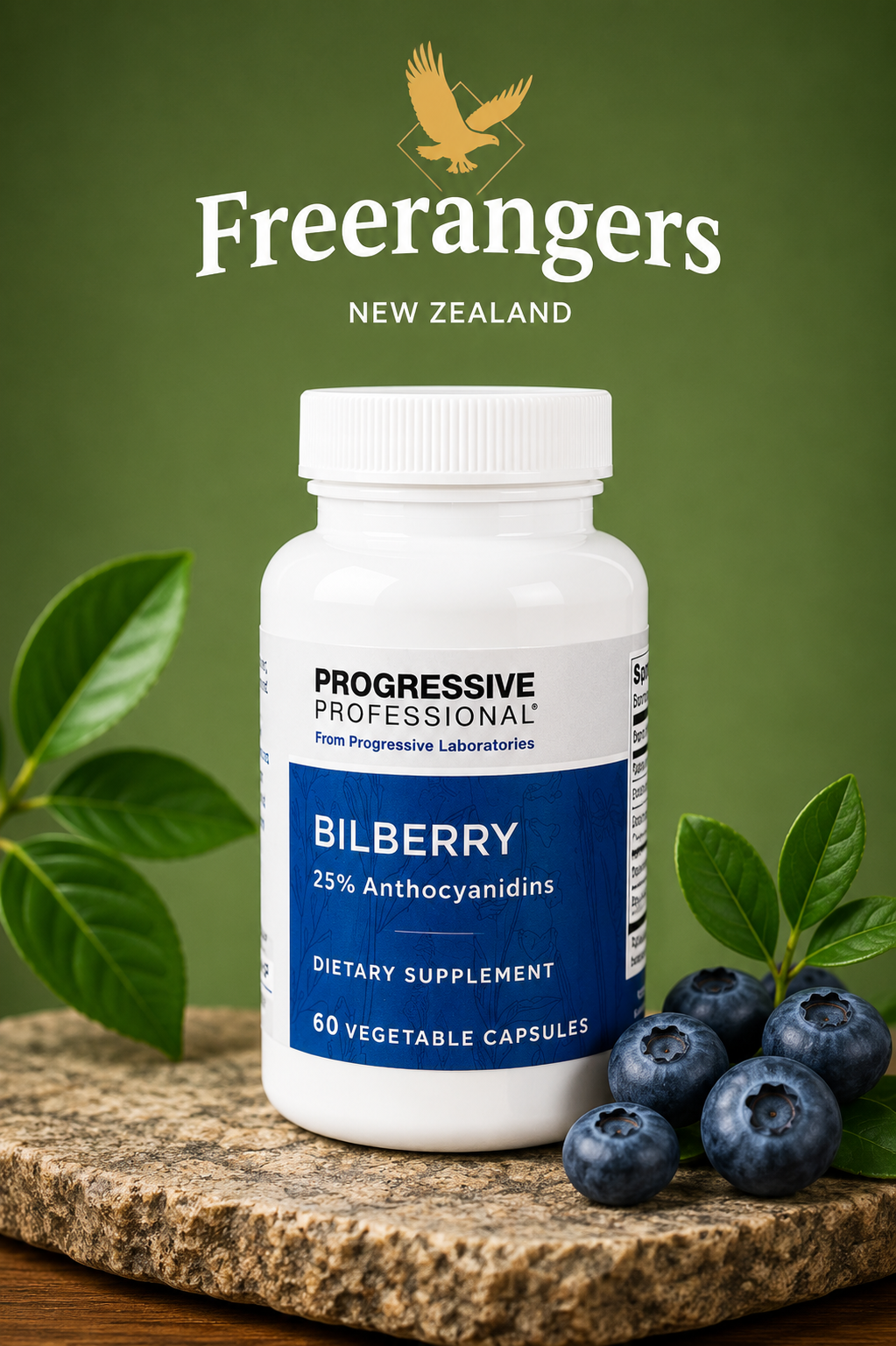 Progressive Professional Bilberry Antioxidant & Eye Health Support - 60 Capsules