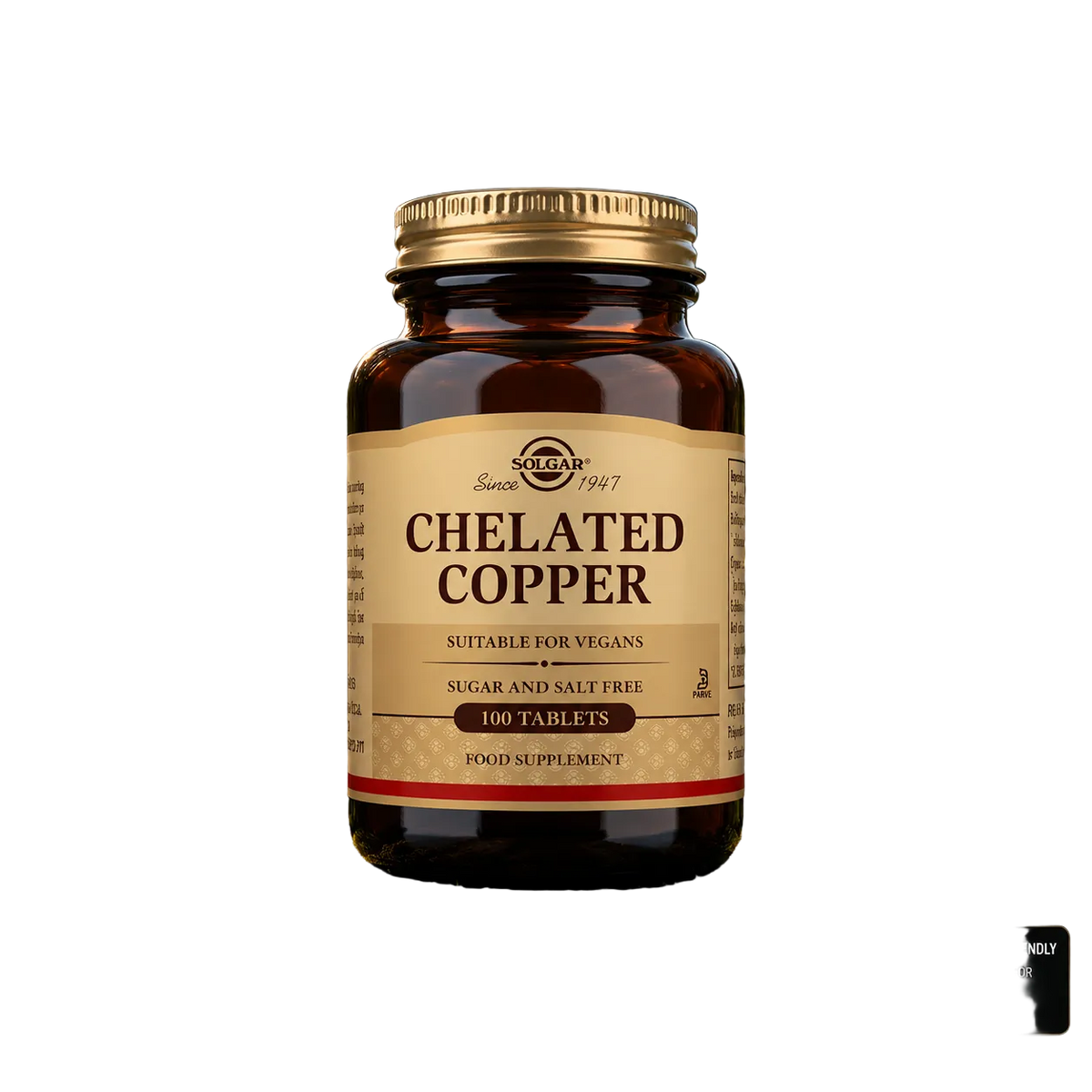 Chelated Copper 2500 µg Mineral & Antioxidant Support - 100 Tablets