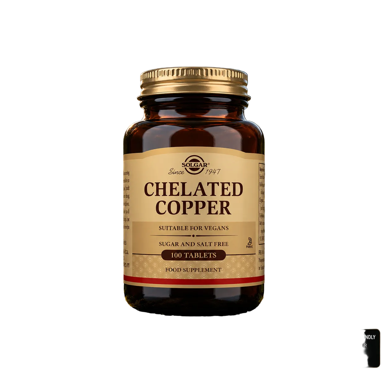 Chelated Copper 2500 µg Mineral & Antioxidant Support - 100 Tablets