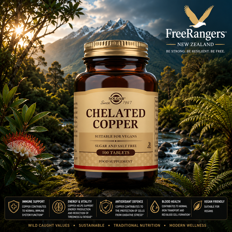 Solgar Chelated Copper 2500 µg Mineral & Antioxidant Support - 100 Tablets