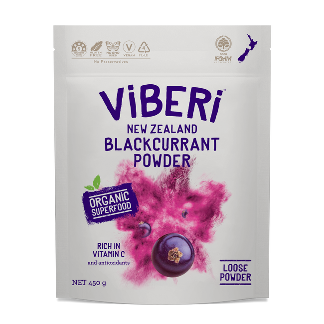 Organic Blackcurrant Powder 450g (Loose Powder)