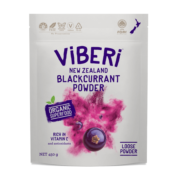 Organic Blackcurrant Powder 450g (Loose Powder)