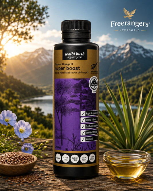 Waihi Bush Organic Omega 3 Super Boost Oil Essential Fatty Acid Support - 500ml