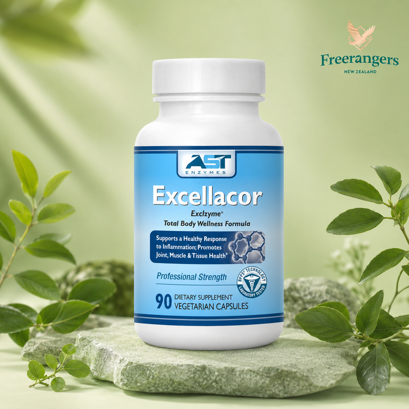 AST Enzymes Excellacor Exclzyme Digestive Enzyme Support - 90 Capsules