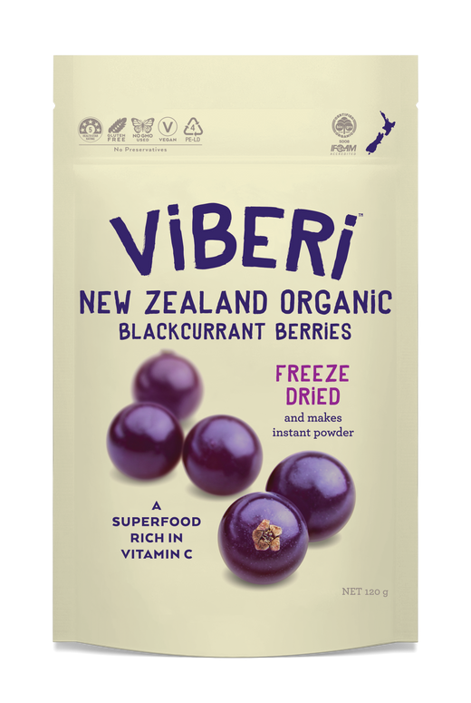 Freeze Dried Organic Blackcurrants 120g