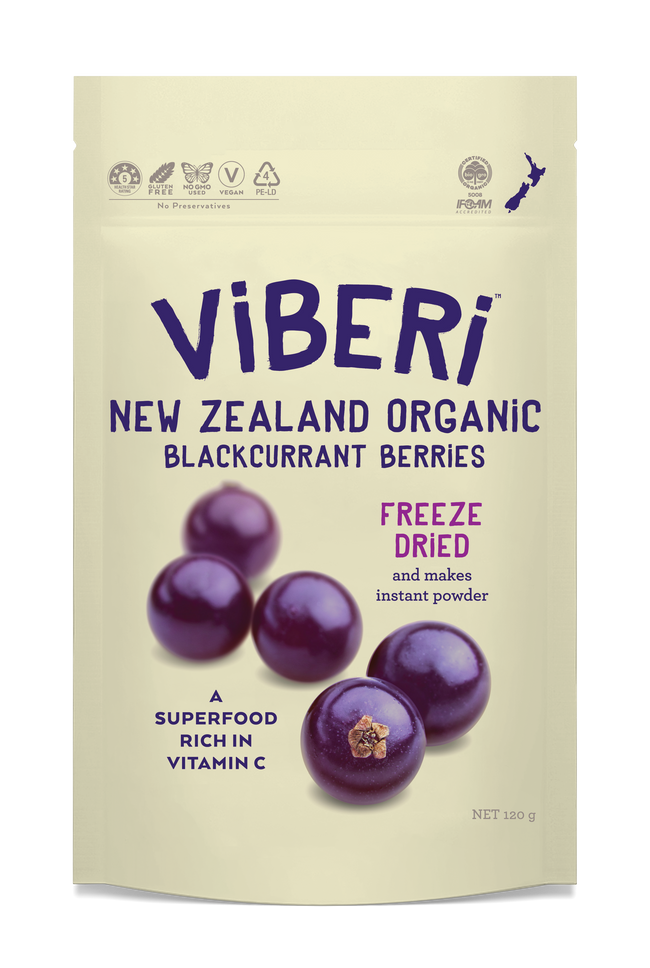 Freeze Dried Organic Blackcurrants 120g