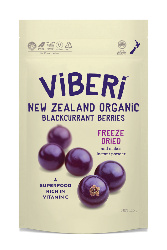 Freeze Dried Organic Blackcurrants 120g