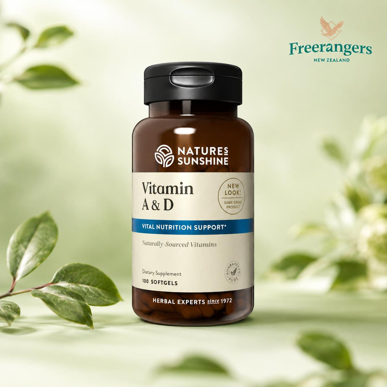 Nature’s Sunshine Vitamins A & D Immune, Bone & Eye Support - 100 Softgels
