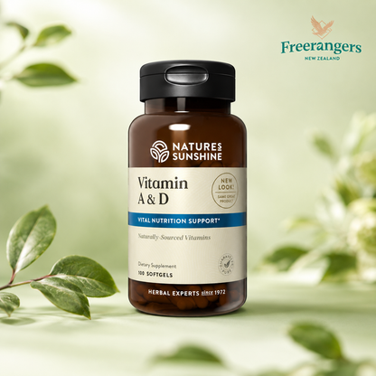 Nature’s Sunshine Vitamins A & D Immune, Bone & Eye Support - 100 Softgels